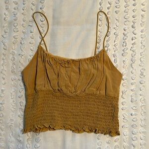 XS Pacsun yellow cropped tank top